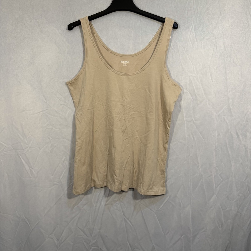 old navy womens tank top scoop neck Beige XLT NEW Stretch